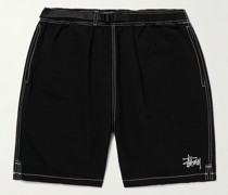 Straight-Leg Logo-Embroidered Cotton-Ripstop Shorts