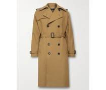 Trenton Double-Breasted Belted Cotton-Canvas Trench Coat