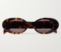 Gilroy Sonnenbrille mit rundem Rahmen aus Azetat in Schildpattoptik