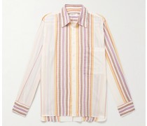 Hemd aus Baumwoll-Jacquard mit Streifen