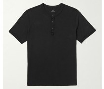 Henley Shirt aus Supima®-Baumwoll-Jersey in Stückfärbung