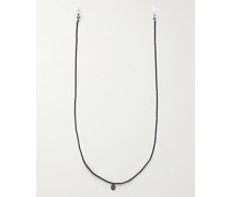Brillenkette aus Sterlingsilber und Seide mit mehreren Steinen