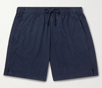 Easy Shorts aus Baumwoll-Twill mit Kordelzugbund und geradem Bein