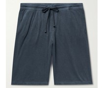 Shorts mit Kordelzugbund aus meliertem Baumwoll-Jersey