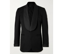 Shawl-Collar Silk Satin-Trimmed Virgin Wool Tuxedo Jacket