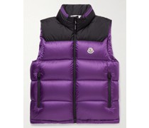 Ophrys Logo-Appliquéd Colour-Block Quilted Shell and Ripstop Down Gilet