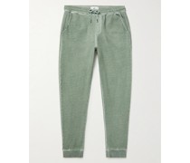 Slim-Fit Tapered Garment-Dyed Organic Cotton-Jersey Sweatpants
