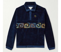 Polite Sweatshirt aus Biobaumwollsamt mit Stickerei und Häkelbesätzen