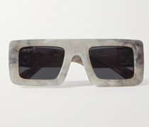 Leonardo Sonnenbrille aus Azetat mit eckigem Rahmen