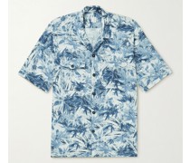 Printed Linen-Gauze Shirt