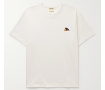 T-Shirt aus Baumwoll-Jersey mit Stickerei