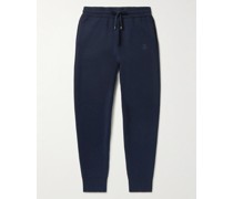 Tapered Logo-Embroidered Cashmere-Blend Sweatpants