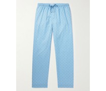 Ledbury 56 Hose mit Kordelzugbund und geradem Bein aus bedruckter Baumwolle