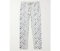 Pyjama-Hose aus bedrucktem Baumwollsatin