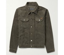 Garment-Dyed Cotton-Blend Corduroy Jacket
