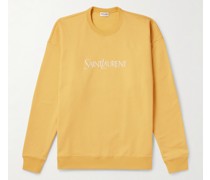 Sweatshirt aus Baumwoll-Jersey mit Logostickerei