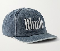 Baseballkappe aus Denim mit Logostickerei