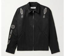 Makhlut Jacke aus Baumwoll-Twill mit Stickereien