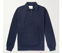 Lincoln Sweatshirt aus Baumwoll-Jersey mit Logostickerei und kurzem Reißverschluss