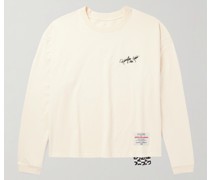 Oberteil aus Baumwoll-Jersey mit Logostickerei
