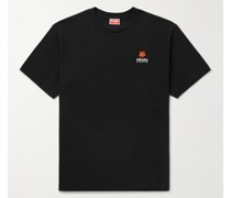 T-Shirt aus Baumwoll-Jersey mit Logostickerei und Applikation