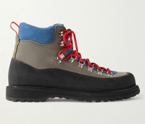 Roccia Vet Rubber-Trimmed Suede and Canvas Boots