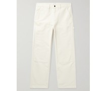 Morris gerade geschnittene Hose aus Twill aus einer Baumwollmischung