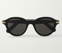 Sonnenbrille mit rundem Rahmen aus Azetat