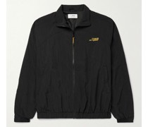 Jacke aus recyceltem Shell mit Logoprint