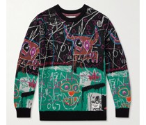 + Jean-Michel Basquiat Pullover aus Jacquard-Strick aus einer Baumwollmischung