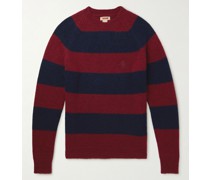 Shetland gestreifter Pullover aus einer Wollmischung