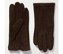 Handschuhe aus Veloursleder mit Kaschmirfutter
