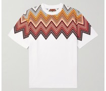 Oversized-T-Shirt aus Baumwoll-Jersey mit Logoapplikation und Print