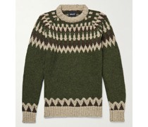 Before the Snowfall Pullover aus einer Woll-Mohairmischung mit Fair-Isle-Muster