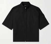 Hemdjacke aus Canvas aus einer Baumwollmischung mit Logoapplikation