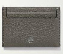 Kartenetui aus vollnarbigem Leder mit Logoprint