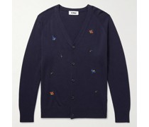 Kurt Cardigan aus Wolle mit Stickerei