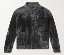 M.W. Jacke aus gebleichtem Cord aus einer Baumwollmischung mit Nieten