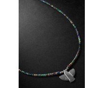 Thunderbird Rhodium-Plated, Hematite and Opal Beaded Necklace
