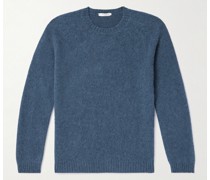 Schmal geschnittener Pullover aus einer gebürsteten Woll-Kaschmirmischung