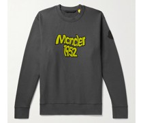 2 Moncler 1952 Sweatshirt aus Baumwoll-Jersey mit Logoflockdruck