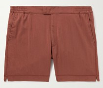 Mittellange Badeshorts mit geradem Bein aus Shell
