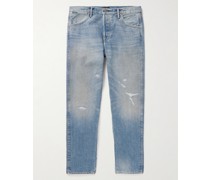 Gerade geschnittene Jeans in Distressed-Optik