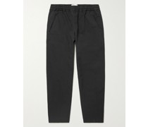Assembly Tapered Pleated Stretch Organic Cotton-Ripstop Trousers