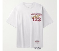 C.V.A. NYC T-Shirt aus Baumwoll-Jersey mit Logoprint und Applikation