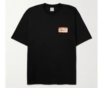 Oversized-T-Shirt aus Jersey aus einer Baumwollmischung mit Logoprint