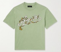 Filigree T-Shirt aus Baumwoll-Jersey mit Logoprint