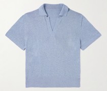 Polohemd aus Baumwoll-Mouliné