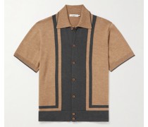Fabbe Hemd aus einer Woll-Baumwollmischung mit Streifen