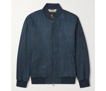 Bomberjacke aus Veloursleder